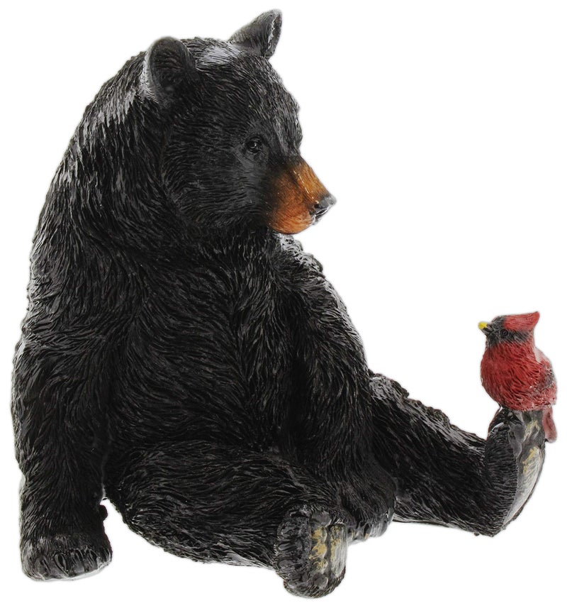 The Bridge Collection Black Bear and Cardinal Friend Figurine - Image 2